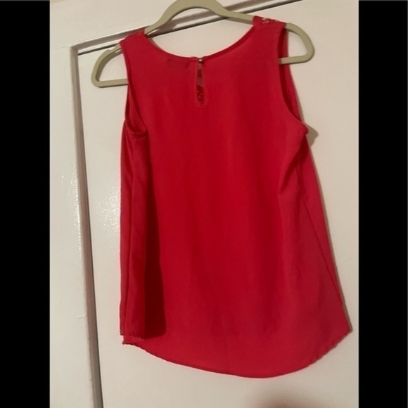 Paper moon for Stitch fix sleeveless Red/ Pink Top Size Small - Picture 5 of 9
